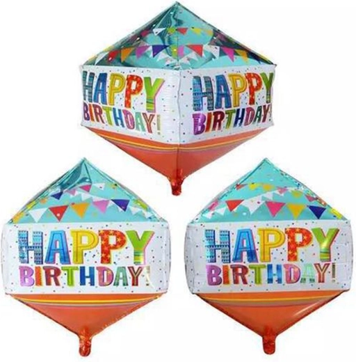 Folieballon Happy Birthday diamant 40 × 74 cm