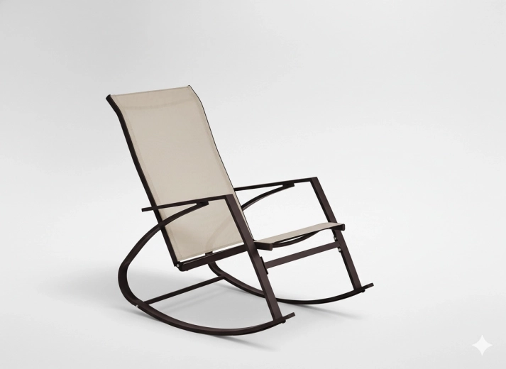 Tuin-schommelstoel, bruin, 60 × 104 × 95 cm