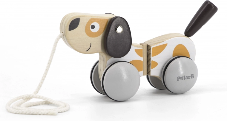 Houten trektouw-hondje VIGA POLARB