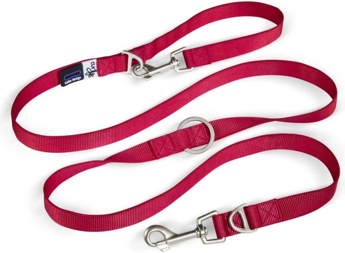 Curli verstelbare nylon hondenriem rood L 200 × 2 cm