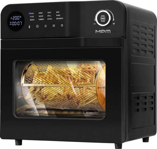 Heteluchtfriteuse met roterende mand 16 l