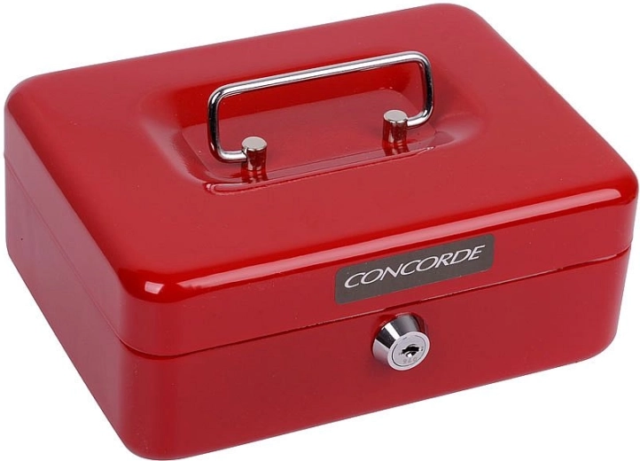 Metalen kassakist Concorde 22 rood