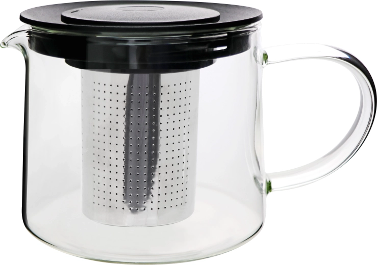 Glazen theepot 0,6 l met zeef en deksel Kitchisimo