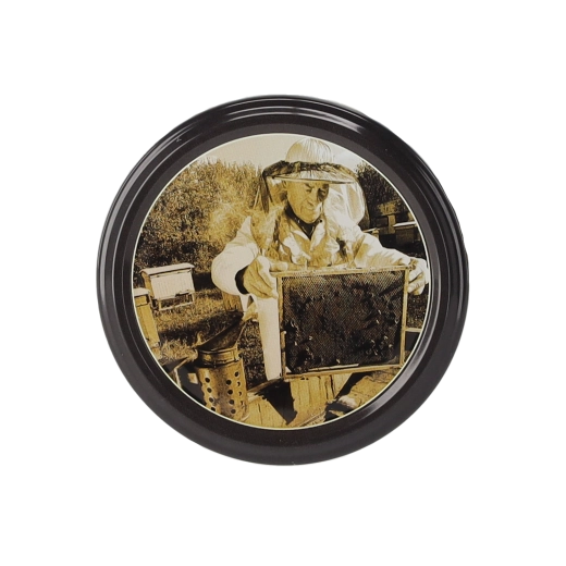 Twist-off deksels 82 mm met 6 nokken – imker met raam motief