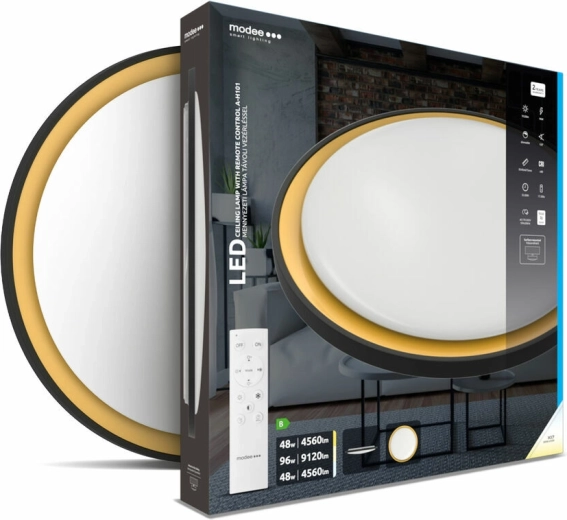 Plafond-LED armatuur Modee Smart Lighting A‑H101, dimbaar, 3CCT, Ø540 mm, afstandsbediening