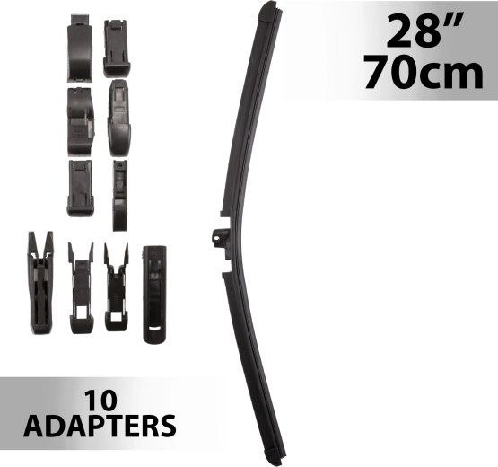 Carguard ruitenwisser 28″/70 cm met 10 adapters