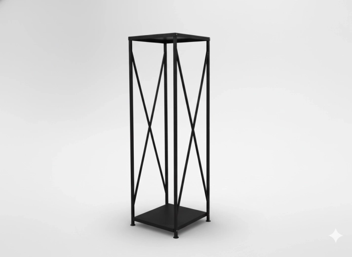 Metalen houtopslag 34 × 34 × 111 cm