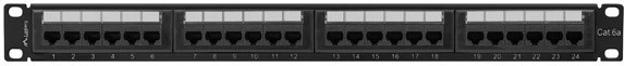 Patchpaneel 24 poorten Cat 6a zwart