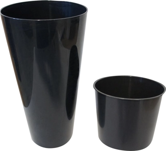 Bloempot Tubus Slim, antraciet