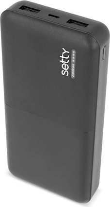 Setty powerbank 20000 mAh zwart