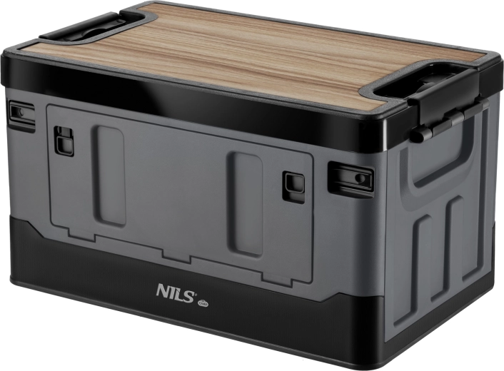Opvouwbare box NILS Camp 2-in-1 met deksel en MDF-blad 38 l