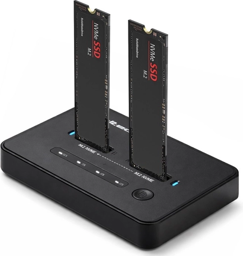 Qoltec dockingstation voor SSD M.2 NVMe/SATA met USB-C en offline klonen