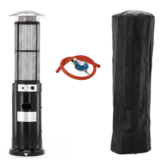 Gas terrasverwarmer, rond, poedergecoat, 180 cm