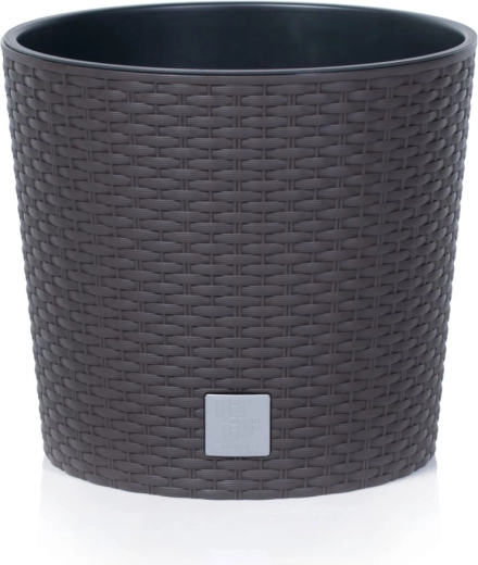 Bloempot Rato Round met inzetstuk 25 cm, umbra