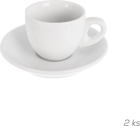 Porseleinen espressokopje met schoteltje Mona, 2 stuks, 100 ml