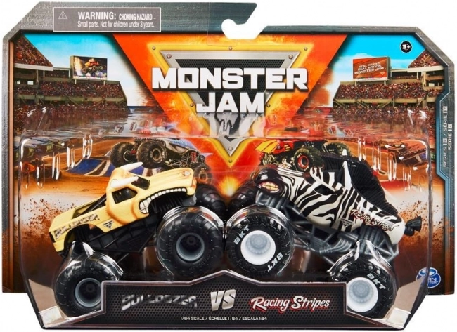 Set van 2 Monster Jam-voertuigen 1:64 als die-cast
