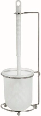 WC-borstel in houder van chroom en kunststof, 34 cm