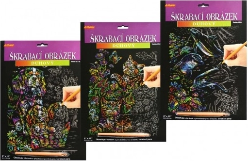 Kraskrabbel regenboog Honden 20x25 cm