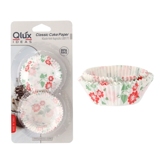Set van 80 papieren bakvormpjes 65 mm voor muffins en cupcakes