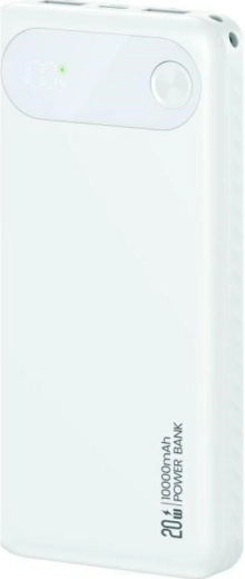 Powerbank USAMS PB80 10000 mAh, 20 W PD, 2×USB‑A + USB‑C, wit