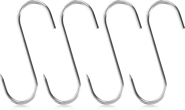 Rookhaken S 15 × 12 cm, roestvrij staal, 4 stuks