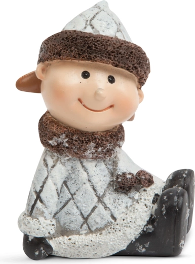 Keramisch winterdecoratiebeeldje