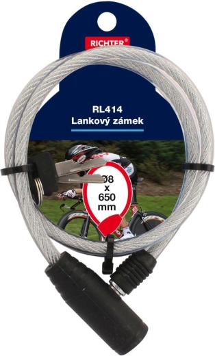 Kabelslot 8 × 650 mm met 2 sleutels RICHTER