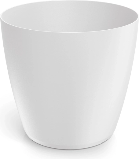 Kunststof bloempot MATE 19,8 cm wit