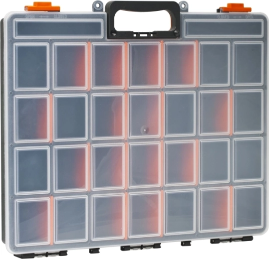Kunststof organizer met variabele vakken 470 × 400 × 60 mm