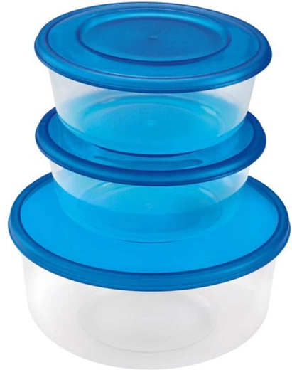 HEIDRUN kunststof bewaardozen, set van 3 stuks