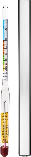 Alcoholmeter met thermometer 0–95 %