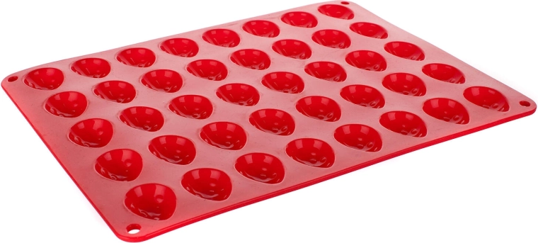 Siliconen bakvorm voor walnootkoekjes Culinaria Red 40 stuks
