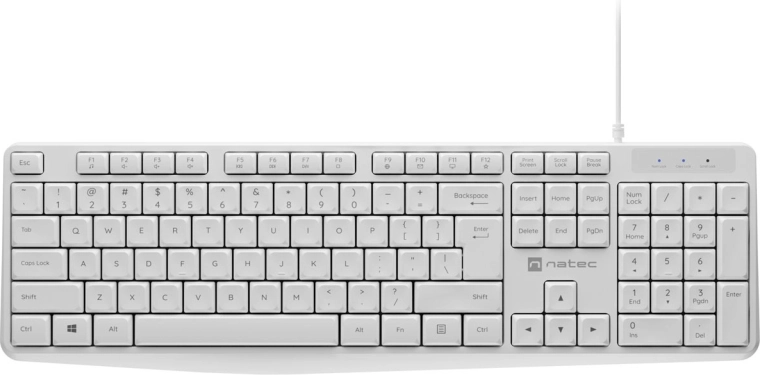 Natec Nautilus slank kantoortoetsenbord US wit