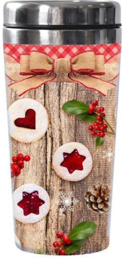Thermobeker TORO 450 ml met motief van Linzer koekjes