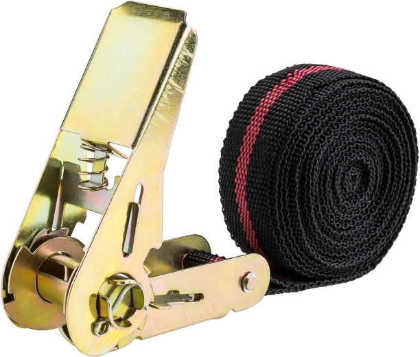 Sjorband met ratel 25 mm, lengte 5 m