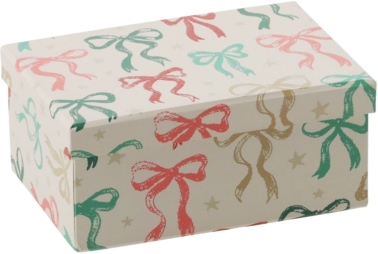 Cadeau-kerstdoosje met strik 15 × 10,5 × 6,5 cm - 1 stuk