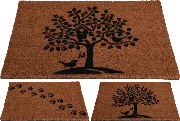 Kokosdeurmat 40 × 60 cm – mix van designs