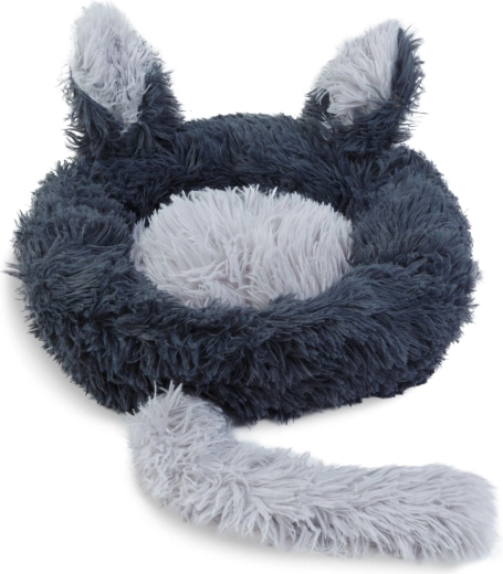 Rond kattenmandje 40 cm zwart