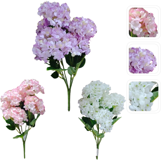 Kunstmatige hortensia – decoratieve tak 69 cm