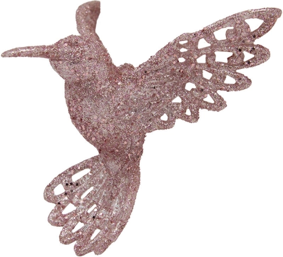 Acryl vogel hanger 10 cm – roze