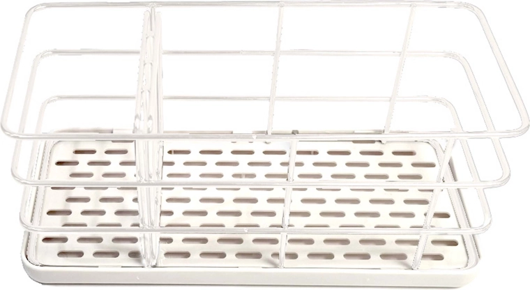 Metalen draadrek voor afwasbenodigdheden, wit 20 × 8,5 × 10 cm
