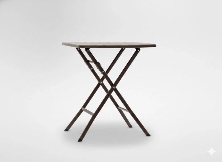 Opvouwbare kampeertafel 61,5 × 61,5 × 73 cm bruin