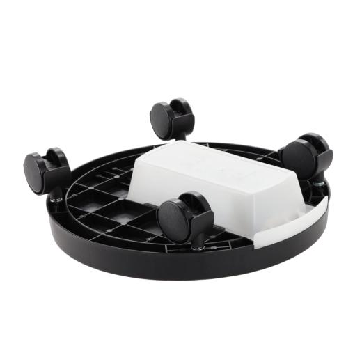 Ronde verrijdbare plantenstandaard 28 cm met lekbak