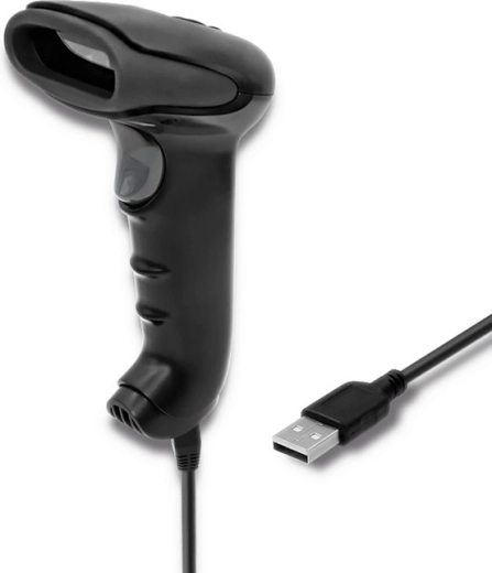 Draadloze 1D- en 2D-barcodescanner zwart