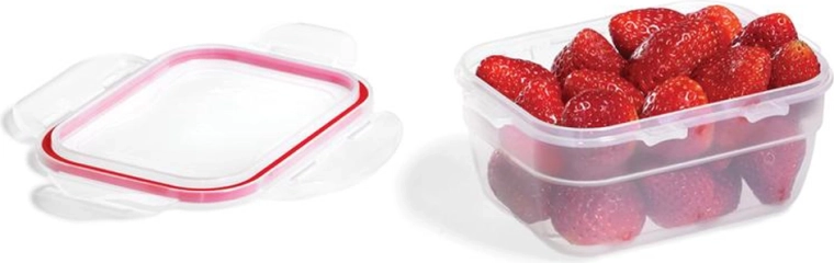 LocknLock Easy Match rechthoekige bewaardoos 550 ml rood