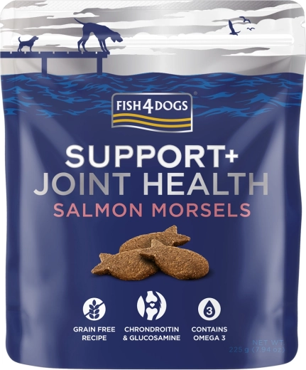 Fish4Dogs snacks voor honden Support+ gezonde gewrichten met zalm 225 g