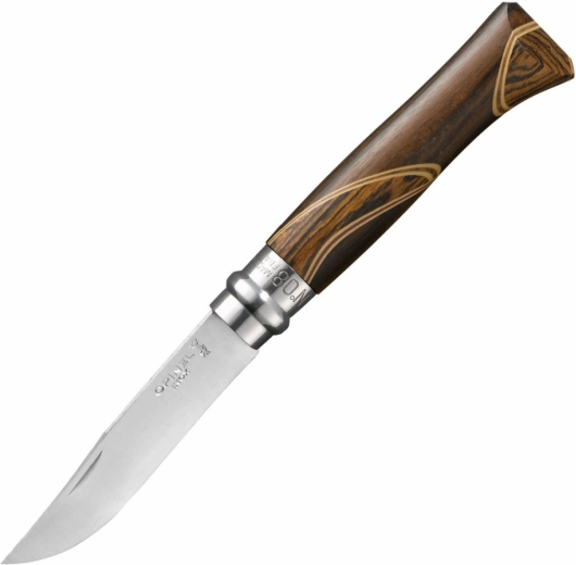 Opinel N°08 Inox Chaperon zakmes 8,5 cm van Afrikaanse houtsoorten