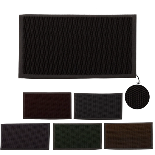 Deurmat met 3D-structuur 45 × 70 cm, grijs