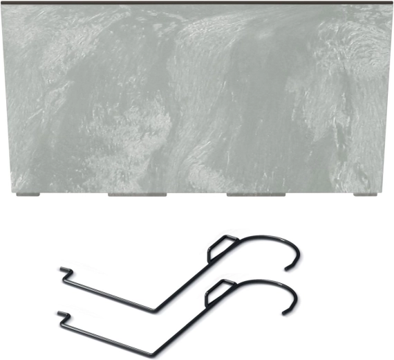 Bloembak URBI Case Beton Effect W met haken en inzet 39,5 cm – betonkleur