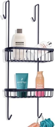 Hangend metalen doucherek zwart